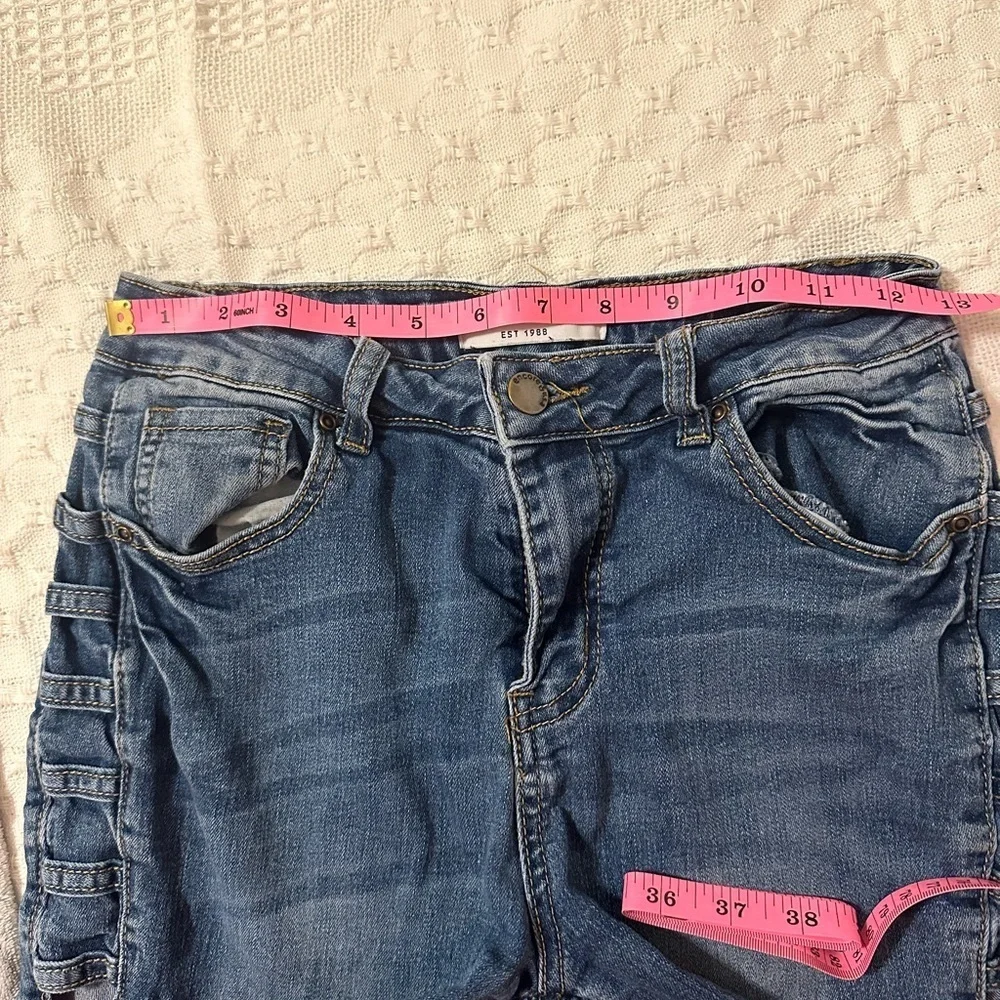 Encore Jeans Women's Cut-Off Denim Jorts Shorts Raw Hem No Size‎